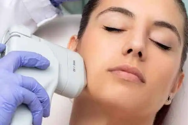 Image of woman having HIFU Royal Tunbridge Wells treatment