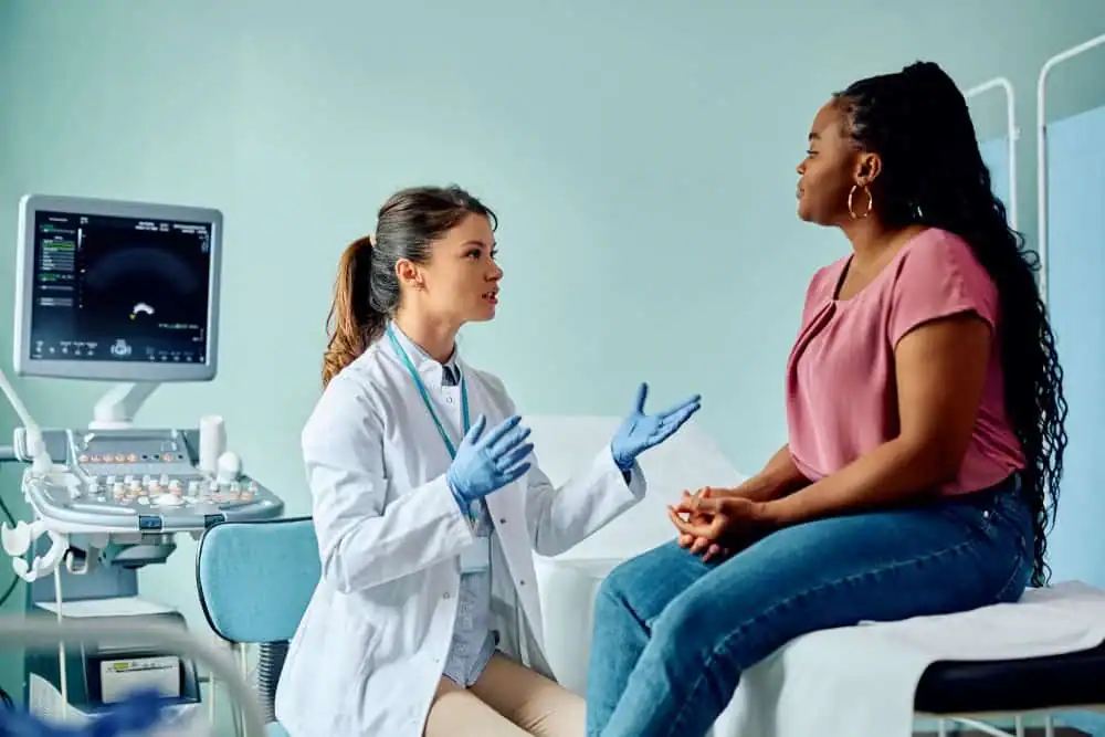 Rejuvenating Intimacy: Exploring Surgical Solutions for Vaginal Laxity 1 Woman have consultation about vaginal laxity Royal Tunbridge Wells